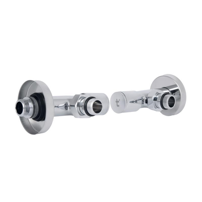 Комплект кранів SD Forte 1/2" НР для рушникосушарки кутовий SF395W15, фото 1