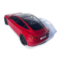 Машинка метал Tesla model 3 червона Тесла 1:24 відкр двері баг капот звук світло 18,5*6*8,5см (EL-94022), фото 5