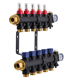 503205 Колектор пластиковий на 5 контури з витратомірами Tervix Pro Line