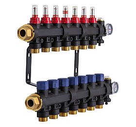 503207 Колектор пластиковий на 7 контурів з витратомірами Tervix Pro Line