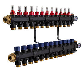 503212 Колектор пластиковий на 12 контурів з витратомірами Tervix Pro Line