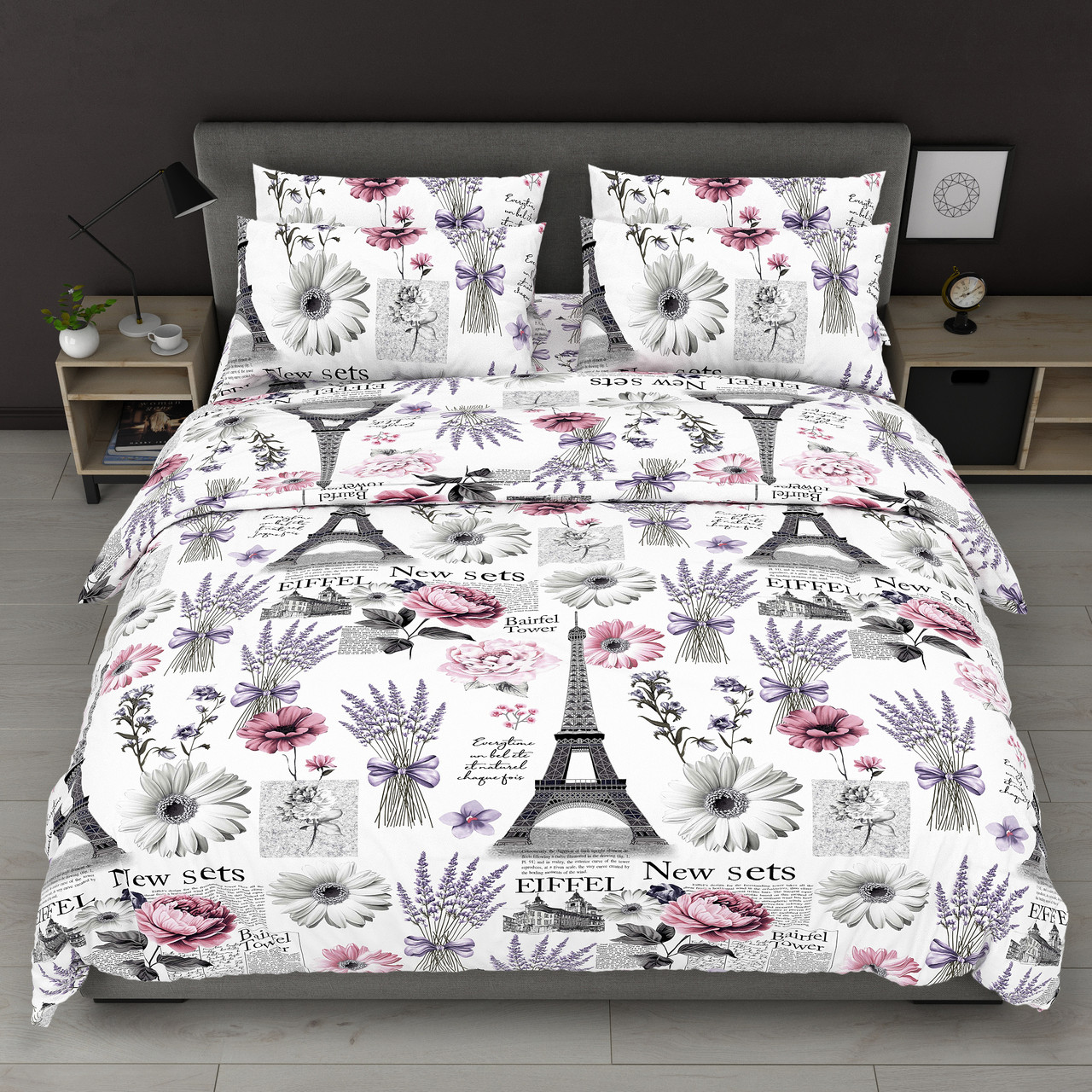 Підковдра на блискавці 145х215 (Бязь) | Полуторна підковдра від виробника "Королева Ночі" | Кульбаби на жовтому, фото 1