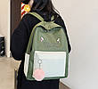 Набір шкільний 4 в 1 рюкзак, сумка, косметичка, гаманець 1236 Зелений, фото 9