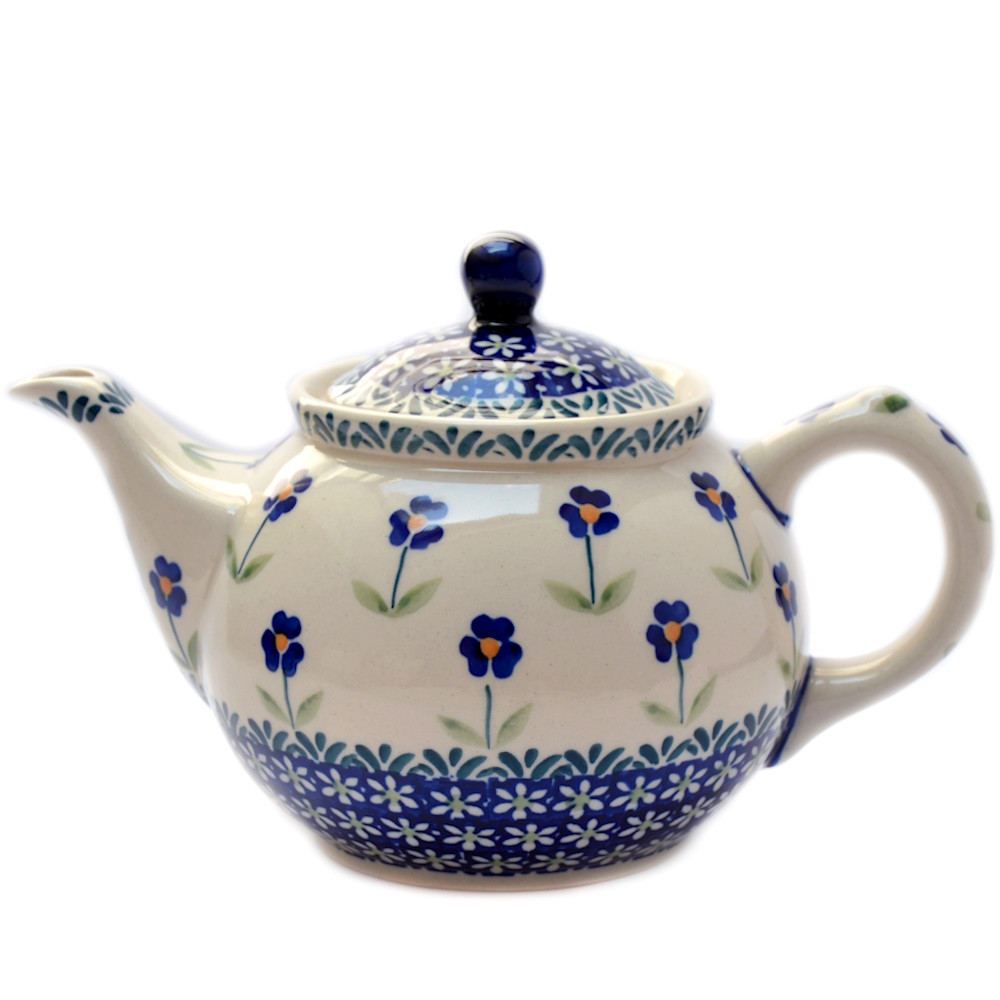 Чайник керамічний із ситечком 0,9 л Blue Florets