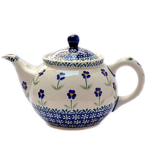 Чайник керамічний із ситечком 0,9 л Blue Florets