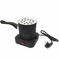 Електроплита для розпалювання вугілля для кальяну Hot Plate JX-5160F швидке нагрівання 500 Вт Чорна