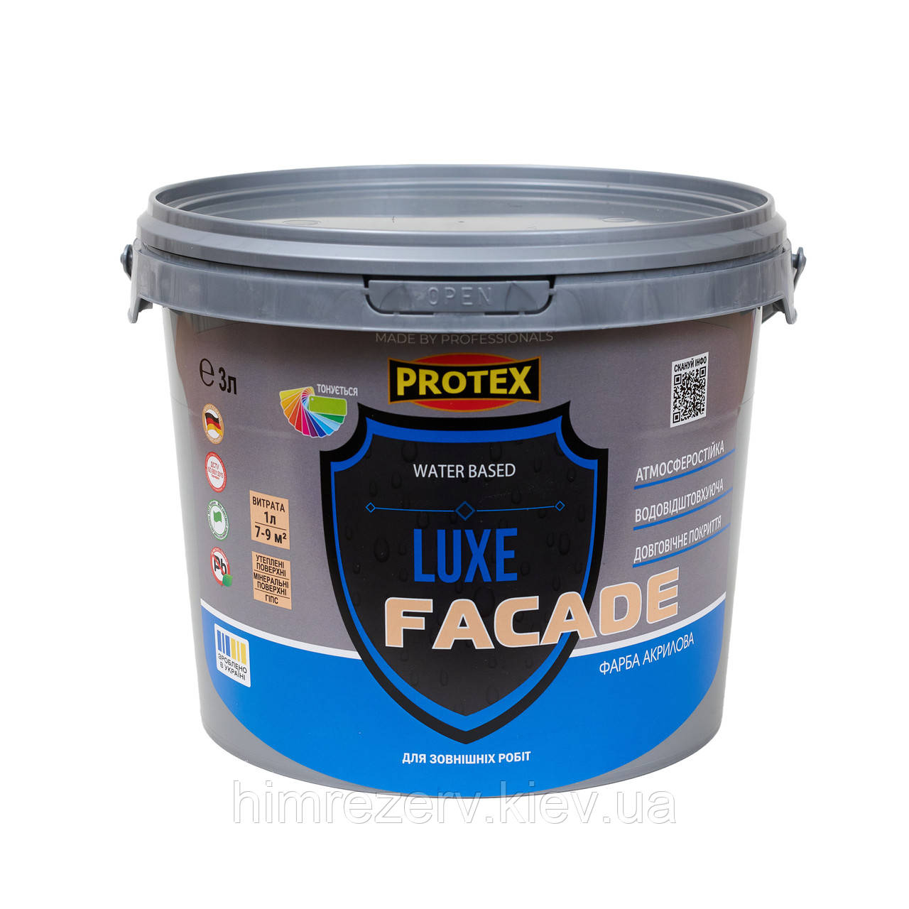 ФАРБА ВД АКРИЛОВА FACADE LUXE ТМ PROTEX (3л)