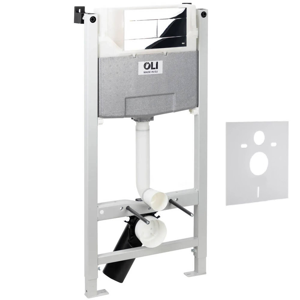 Інсталяція для унітазу OLI з кнопкою хром 268983 888781, фото 1