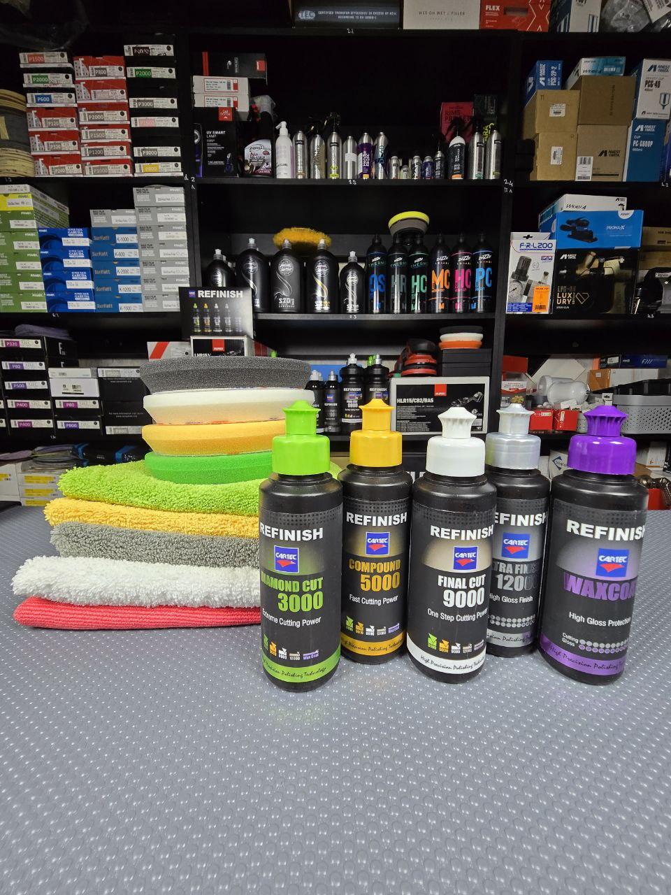 CARTEC  набір : 5 поліролей 4 кола і 5 мікрофібр