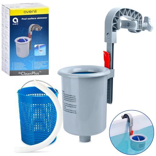 Скіммер для басейну маленький поверхневий Avenli, працює від фільтр-насоса продуктивністю 2 006 ÷ 7 900, фото 1