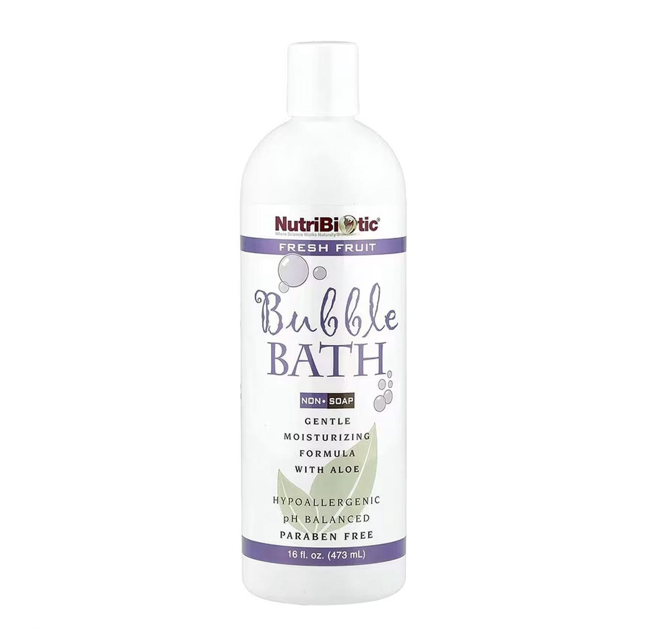 Піна для ванни, без мила, з ароматом свіжих фруктів NutriBiotic Bubble Bath, 473 мл (16 рідк. унцій), фото 1