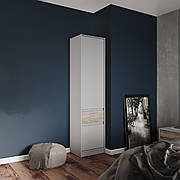 Шафа-пенал закрита з полицями та шухлядою Еверест Стайл-500 50х39х203 см