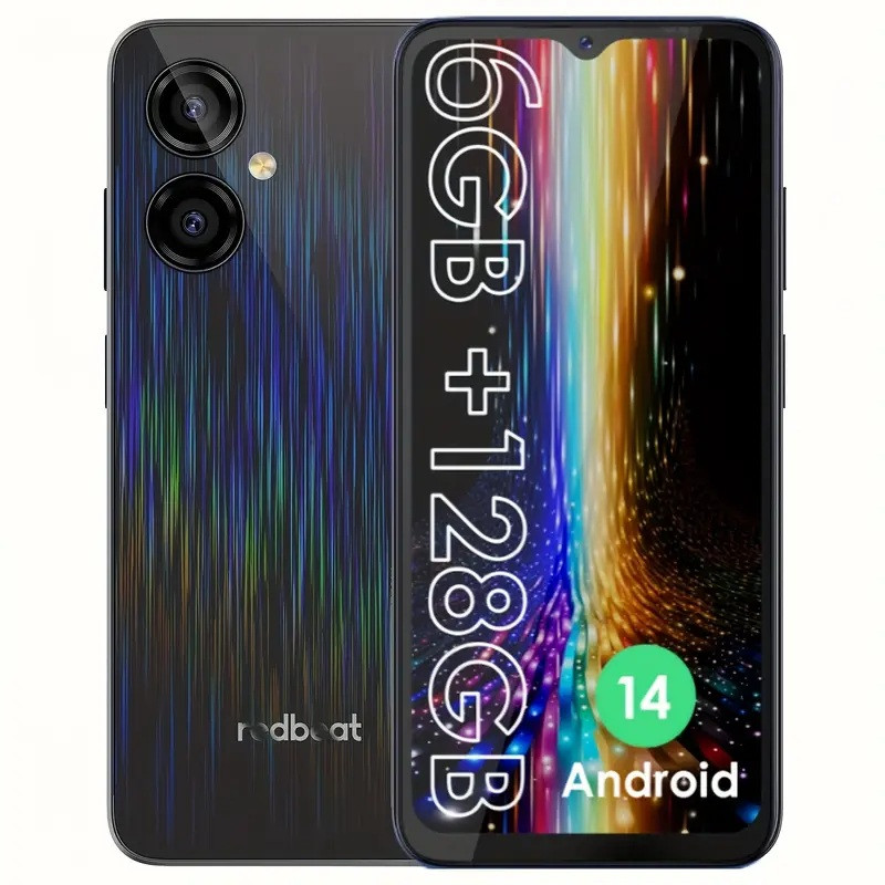 Смартфон Redbeat D5 6.52" Android 14, 6GB/128GB, 4G, подвійна камера, 5000 мА·год, Dual SIM, градієнтний корпус, фото 1