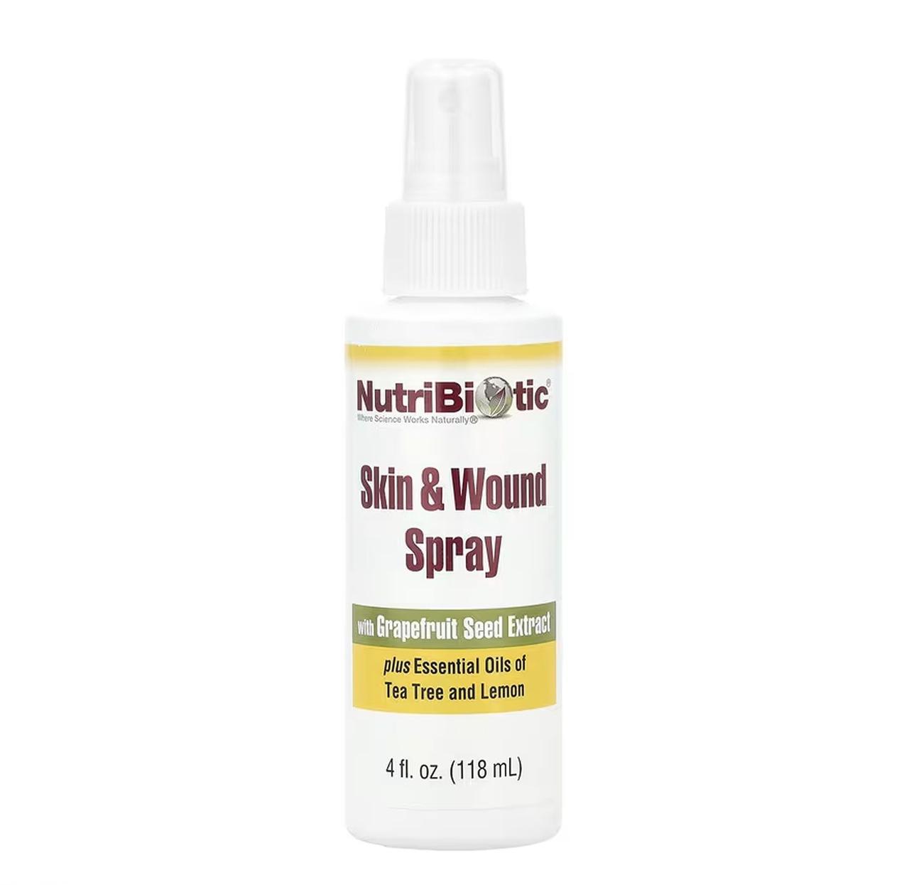 Спрей для шкіри та ран з екстрактом насіння грейпфрута NutriBiotic Skin & Wound Spray, 118 мл (4 рідк. унції), фото 1