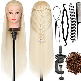 Голова для зачісок із набором аксесуарів для плетіння волосся