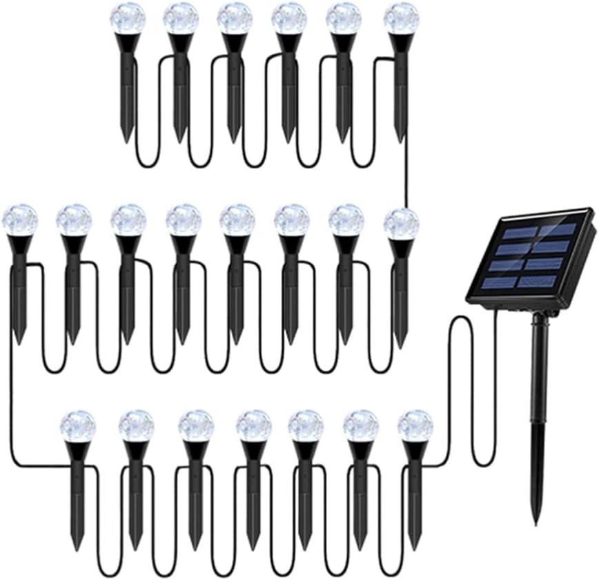 Сонячна гірлянда 20 LED, 6.75 м, тепле або багатобарвне світло, водонепроникна, для саду та вулиці, фото 1