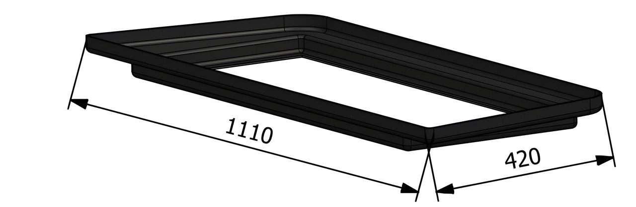 Монтажна рамка 1110×420 мм FROS1200 до фільтра затемнюючого FZ3, фото 1