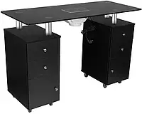 Письмовий стіл Kosmetyczne Glass 317 Czarne Z Pochłaniaczem