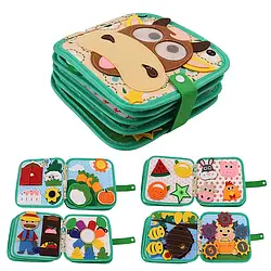 М'яка Розвиваюча Фетрова книга для Дітей Ферма Бізібук Монтессорі