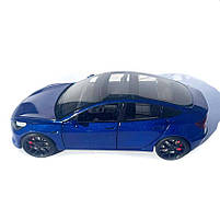 Машинка метал Tesla model 3 синя Тесла 1:24 відкр двері баг капот звук світло 18,5*6*8,5см (EL-94022), фото 3