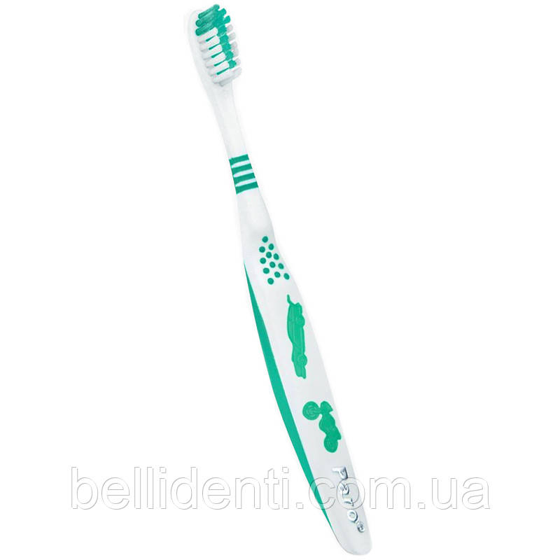 Дитяча зубна щітка Paro JUNIOR від 4 років (зелена), 1 шт