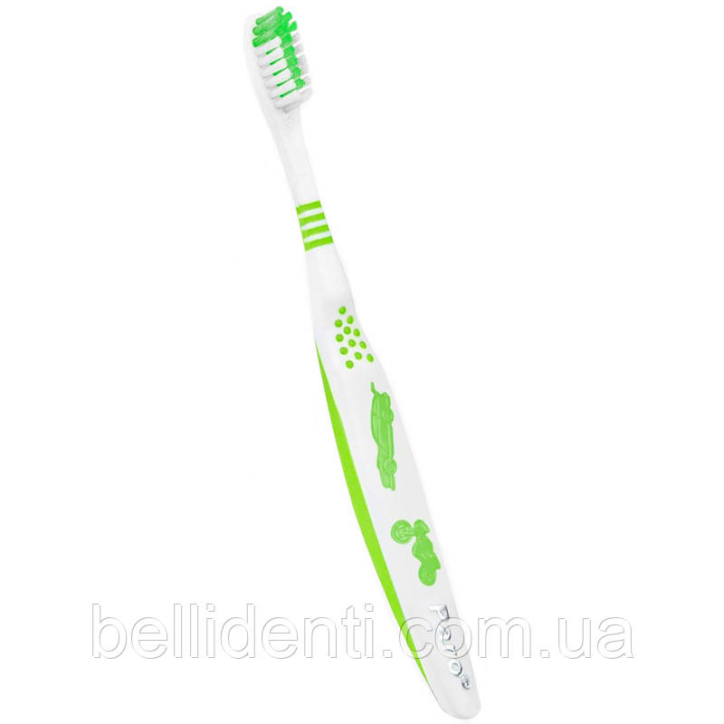 Дитяча зубна щітка Paro JUNIOR від 4 років (салатова), 1 шт