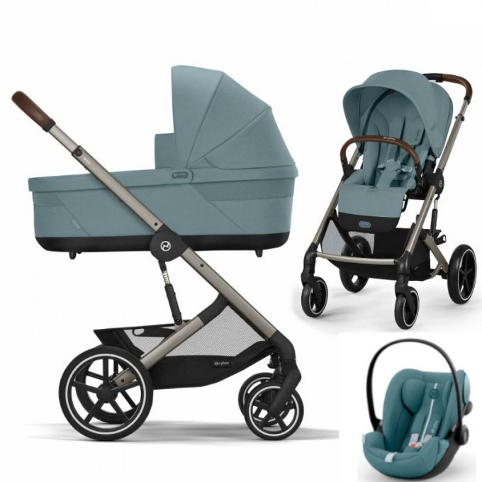 Візочок Cybex Balios S Lux 3 в 1 Stormy Blue автокрісло Cloud G plus