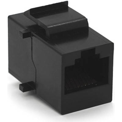 Модуль Keystone проходной в рамку 1+1 RJ45 кат.5E UTP, Black Voltronic (30343), фото 2