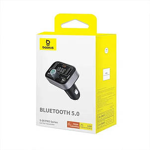 FM-трансмітер Baseus S-09 Pro Series Car FM Transmitter Cluster Black, фото 2
