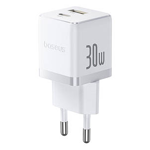 МЗП Baseus Palm Fast Charger C+U 30W EU White, фото 1