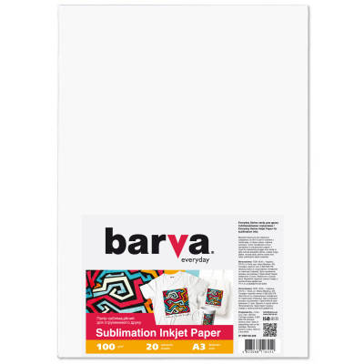 Фотопапір Barva A3 Everyday Sublimation 100г, 20л (IP-TSE100-329), фото 1