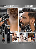 Машинка для стрижки триммер, бритва, WEEME 3в1 акумуляторний із змінними насадками, машинка, триммер, шейвер, фото 3