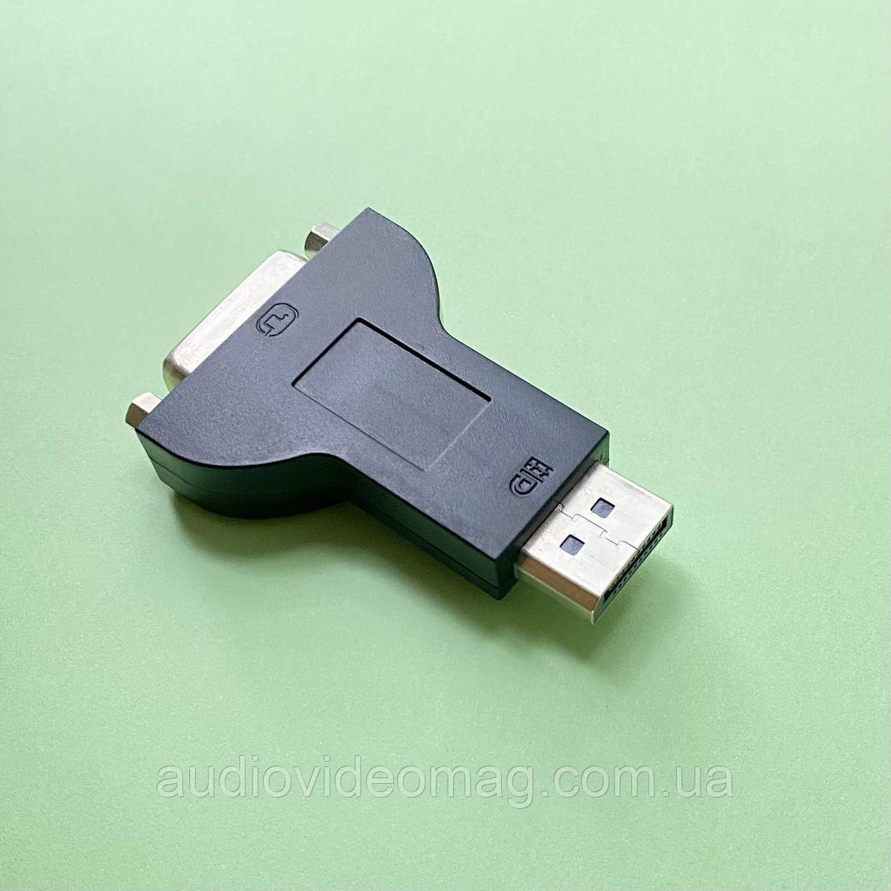 Перехідник-адаптер зі штекера DisplayPort (DP++) на гніздо DVI, фото 1