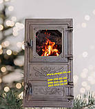 Дверцята чавунна з жароміцним склом на піч, мангал, тандир, барбекю, комін, фото 2