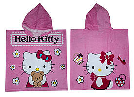 Пляжне дитяче пончо 55x110 Disney Hello Kitty для дівчинки бавовняне Туреччина