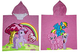 Пляжне дитяче пончо 55x110 Disney Little Pony для дівчинки бавовняне Туреччина