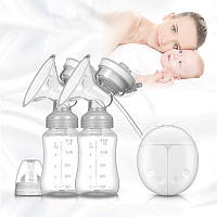 Молоковідсмоктувач електричний подвійний з пляшечками для годування БФА ZIMEITU RH228 (DР-20940)