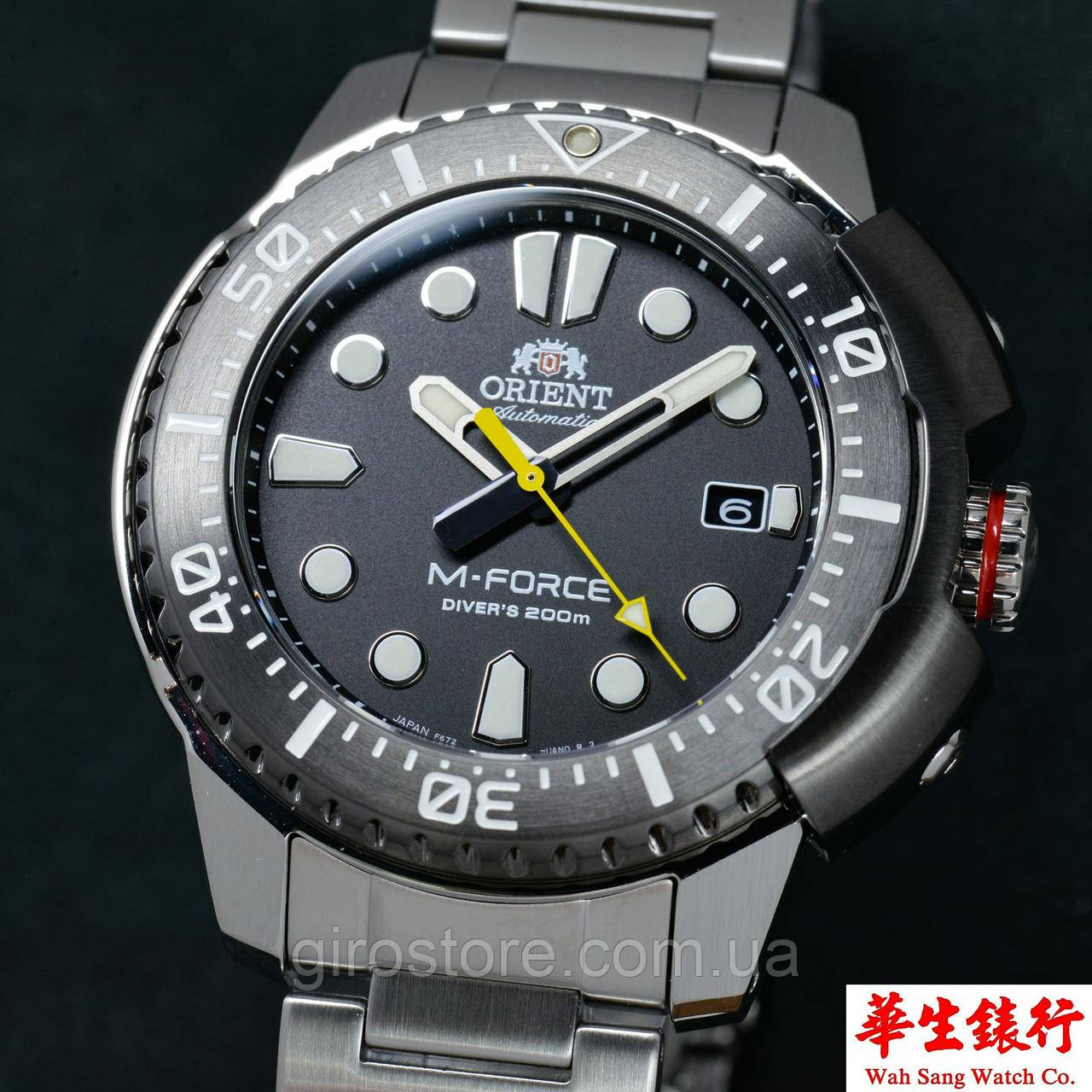 Японський дайверський годинник Orient M-Force RA-AC0L01B00B — сапфір механіка з самозаводом від руху 200 м, фото 1