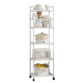 Стелаж підлоговий RIAS YH9909 на коліщатках 6 ярусів 41x33x180см White (3_06782)