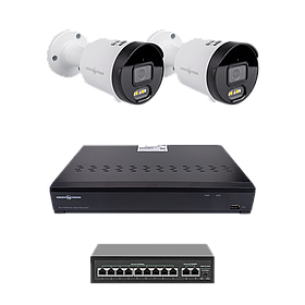 Комплект відеоспостереження на 2 камери GV-IP-K-W102/2 4MP (Ultra AI)