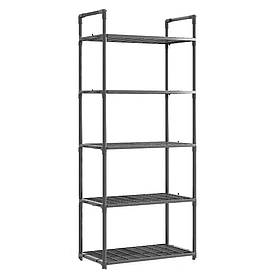 Стелаж підлоговий RIAS 8205 на 5 ярусів 50.5х147х27см Black (3_06784)