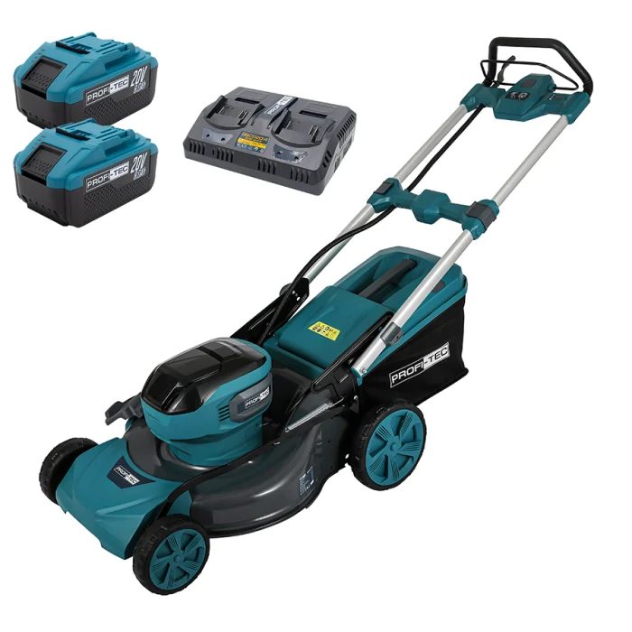 Потужна газонокосарка акумуляторна PROFI-TEC EasyMow 51 Pro : з АКБ 2шт-20V 8.0Ah, самохідна (007587), фото 1