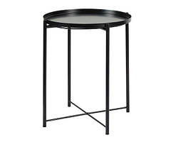 Столик Макс журнальний круглий чорний