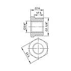 Футорка чавунна решітка 1" 1/4х3/4" ВН права, фото 2