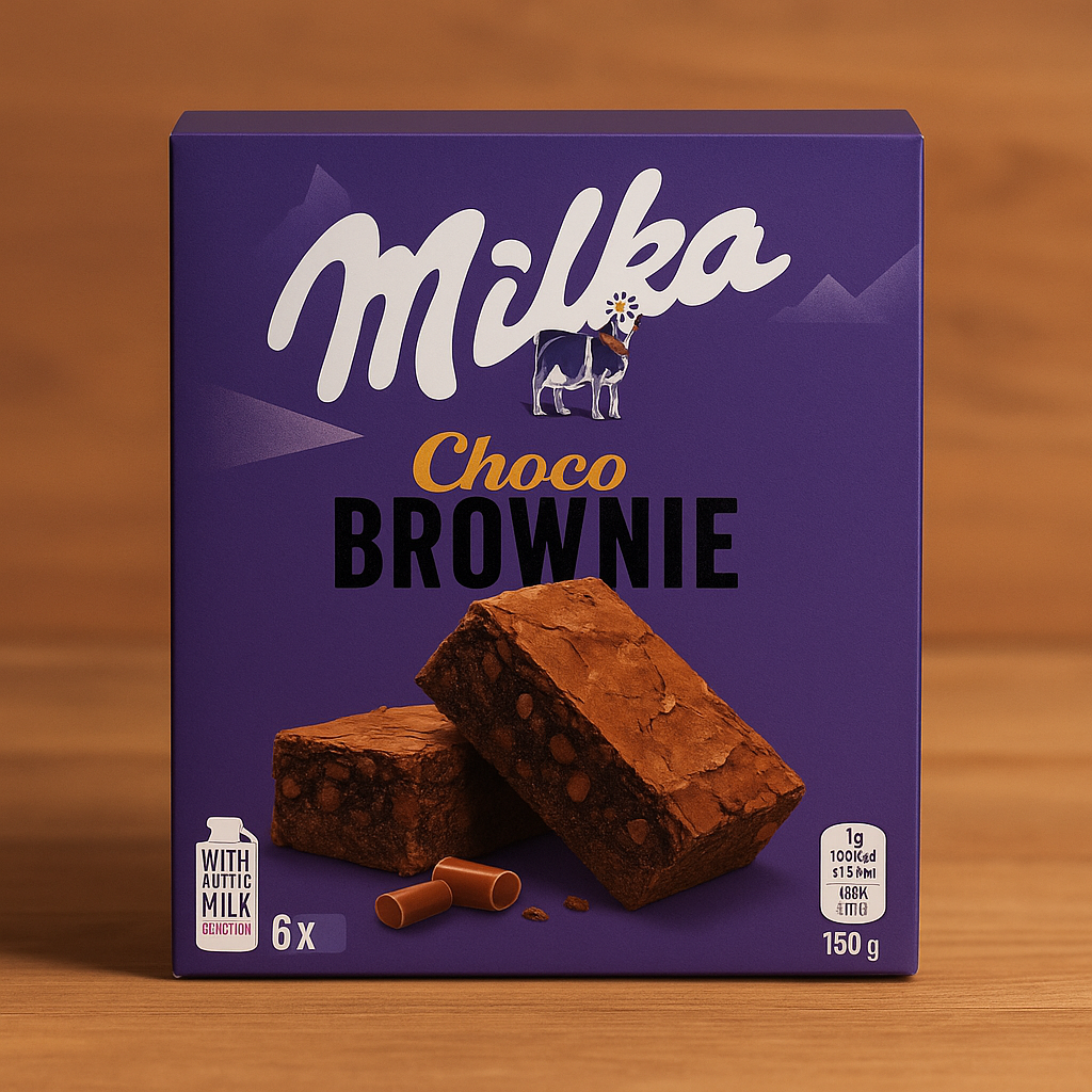 Шоколадне брауні Milka з альпійським молоком 150 г, фото 1
