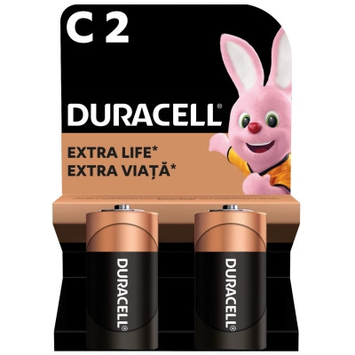 Батарейка Duracell C LR14 лужна 2шт. в упаковці (5000394052529 / 81483545), фото 1