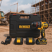 Шуруповерт DeWALT 21V Безщітковий + 2 АКБ 2Ah + Металевий патрон