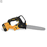 Акумуляторна ланцюгова пилка DeWALT 36V, 6.0 А·рік, безщіткова, кейс, шина 12 дюймів, фото 5