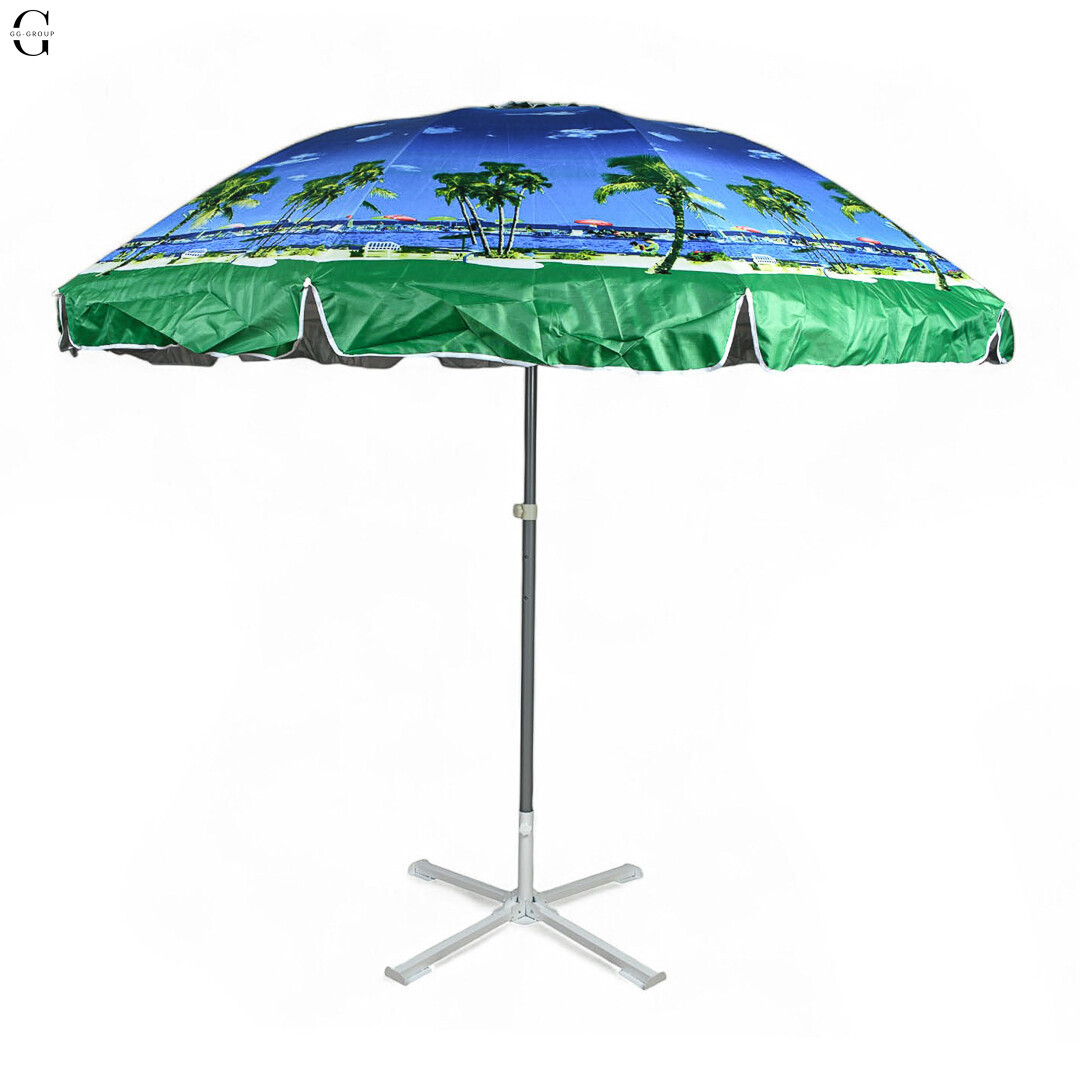 Професійний торговий пляжний парасолька MARIO 2,5м | Надійний захист та стильний дизайн, фото 1