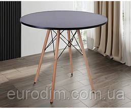 Стіл Тауер Вуд круглий д. 80 см чорний, фото 3